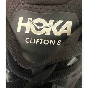 Hoka One One Clifton 8 53422 V55 W250 Low Top Sneaker Black White Athletic 14
